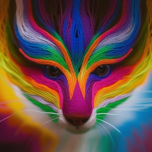 Yarn Cat  by @JokeStirrer