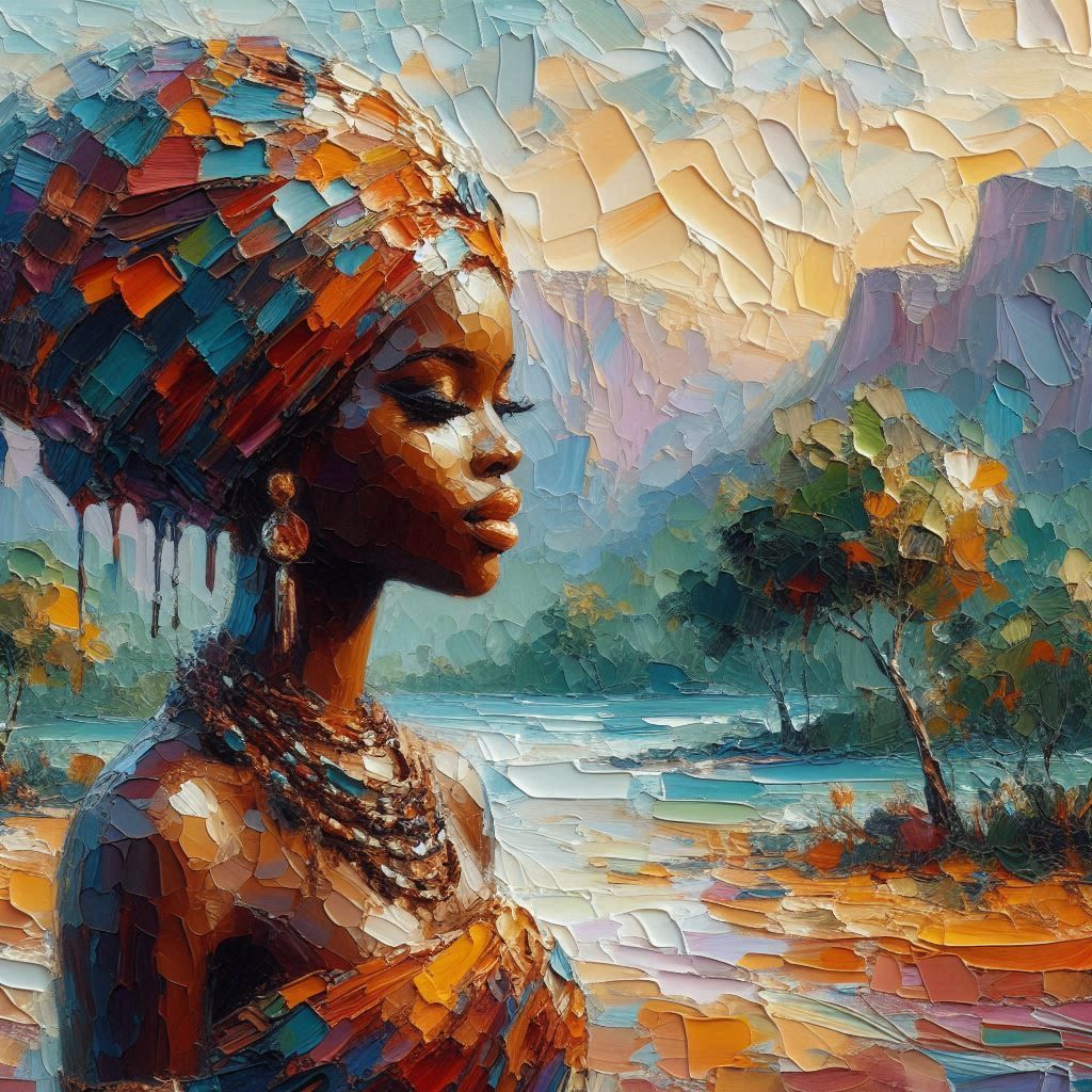 female portrait. african woman.
