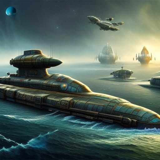 Cosmic Submarines - AI Generated Artwork - NightCafe Creator