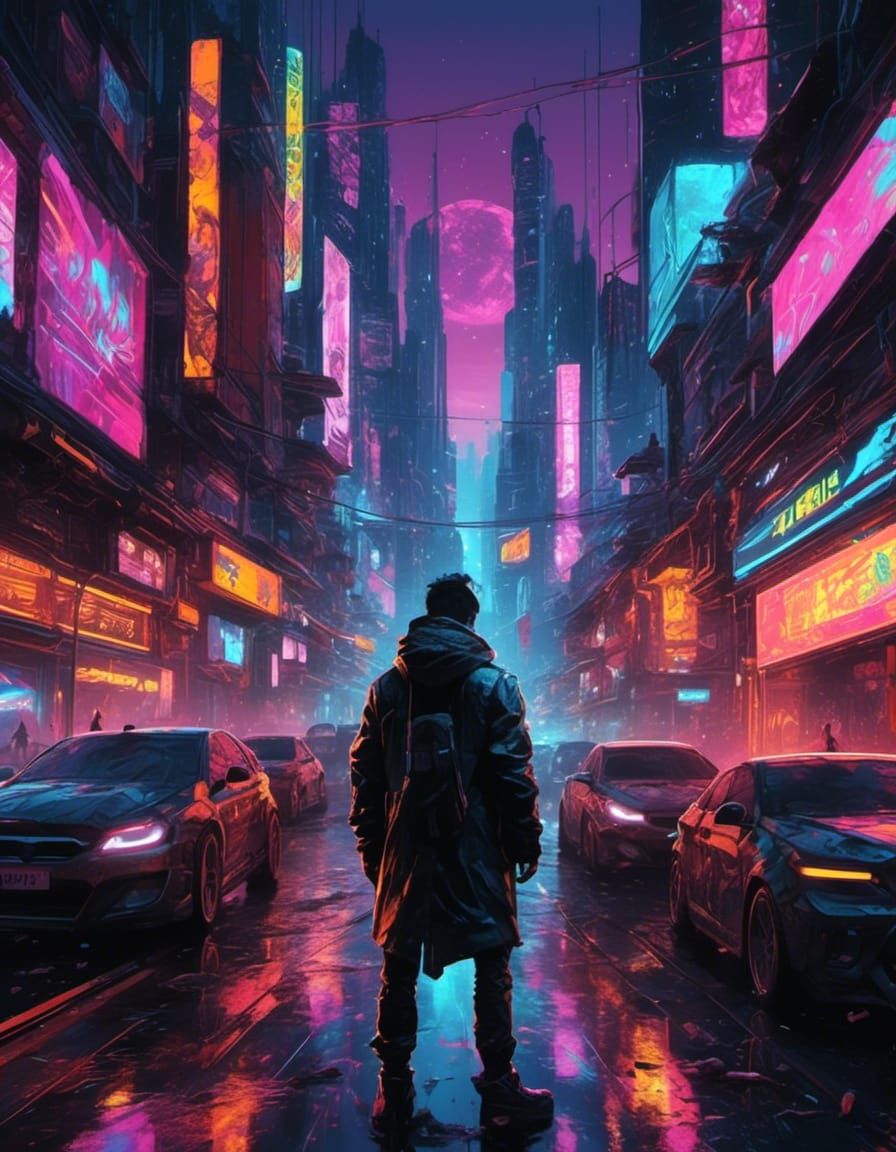 Cyberpunk adventure awaits - AI Generated Artwork - NightCafe Creator