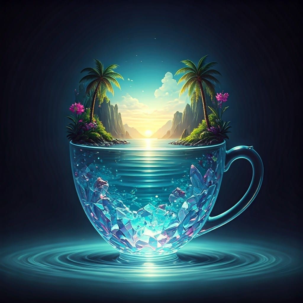 Enchanted Crystal Cup Unveils Vibrant, Shimmering Worlds