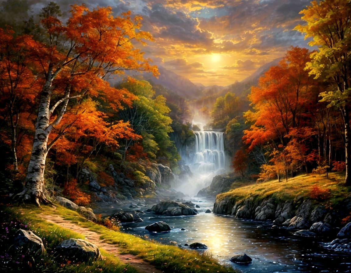 The Falls in the Glade  by @Dryheat