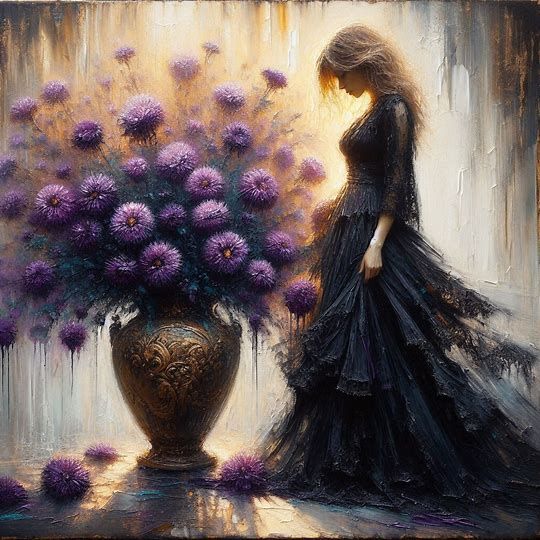 The woman in the tattered gown