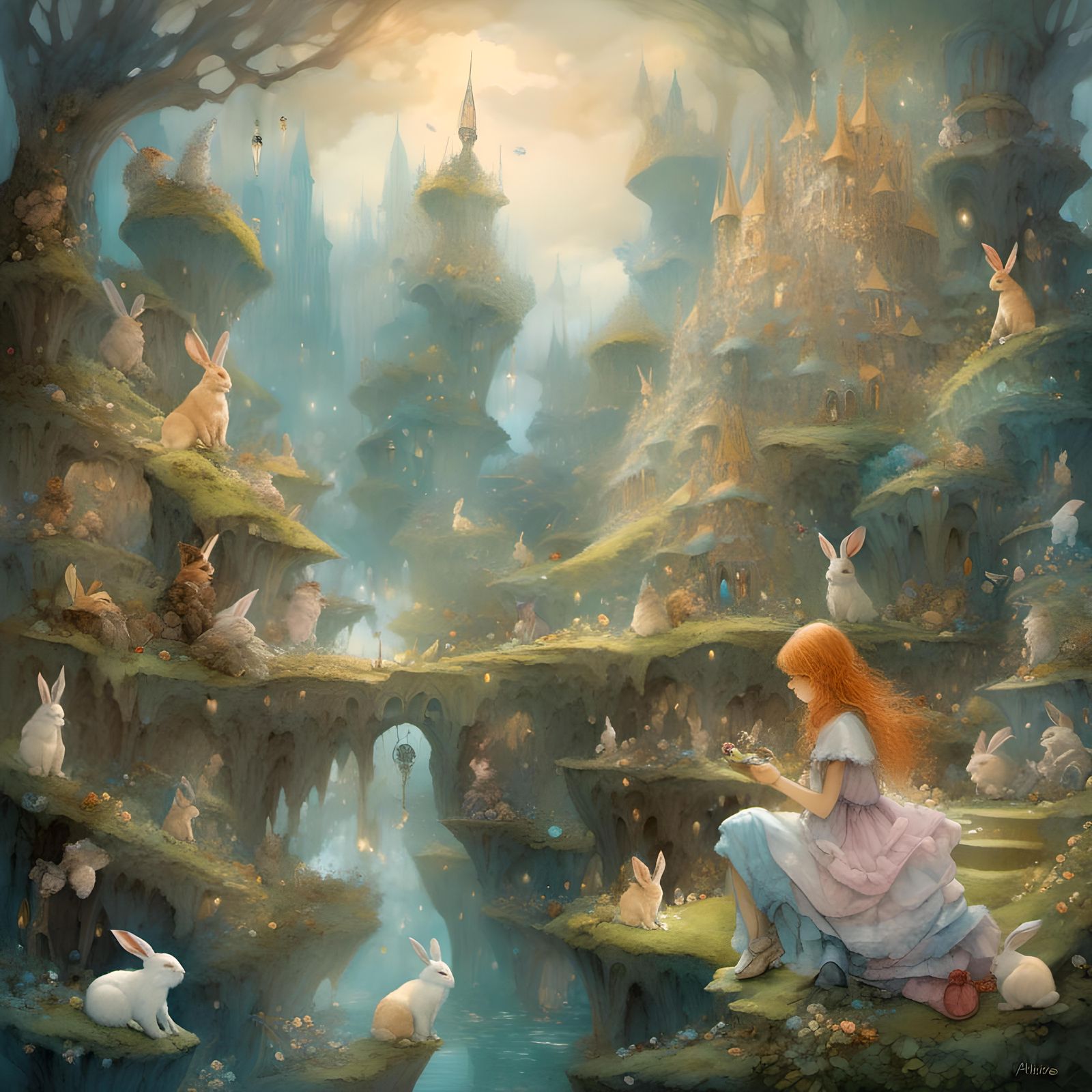 Fantasy By Alice Rahon <lora:TallBunny1:0.25>