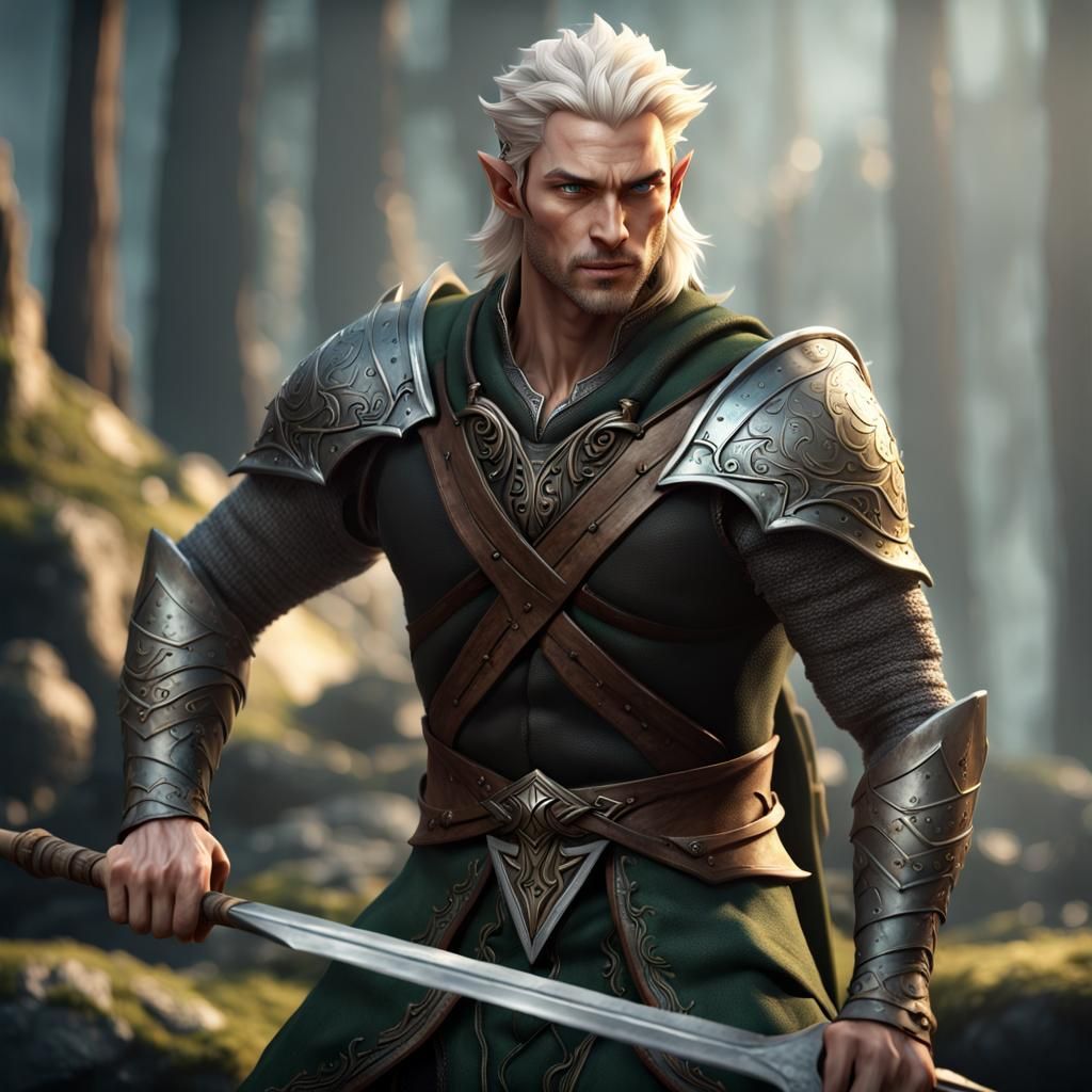 The Handsome Elf Warrior - AI Generated Artwork - NightCafe Creator