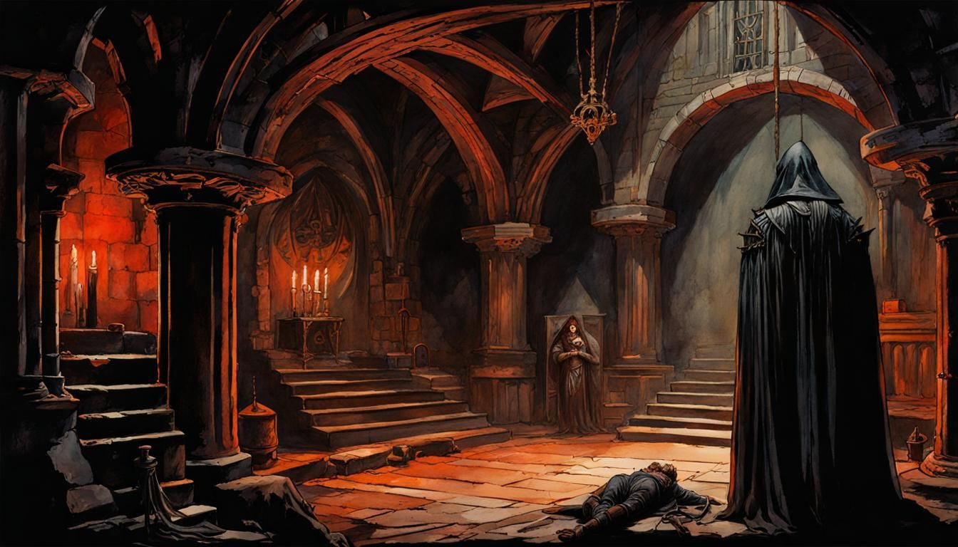 MURDER IN THE MONASTERY - AI Generated Artwork - NightCafe Creator