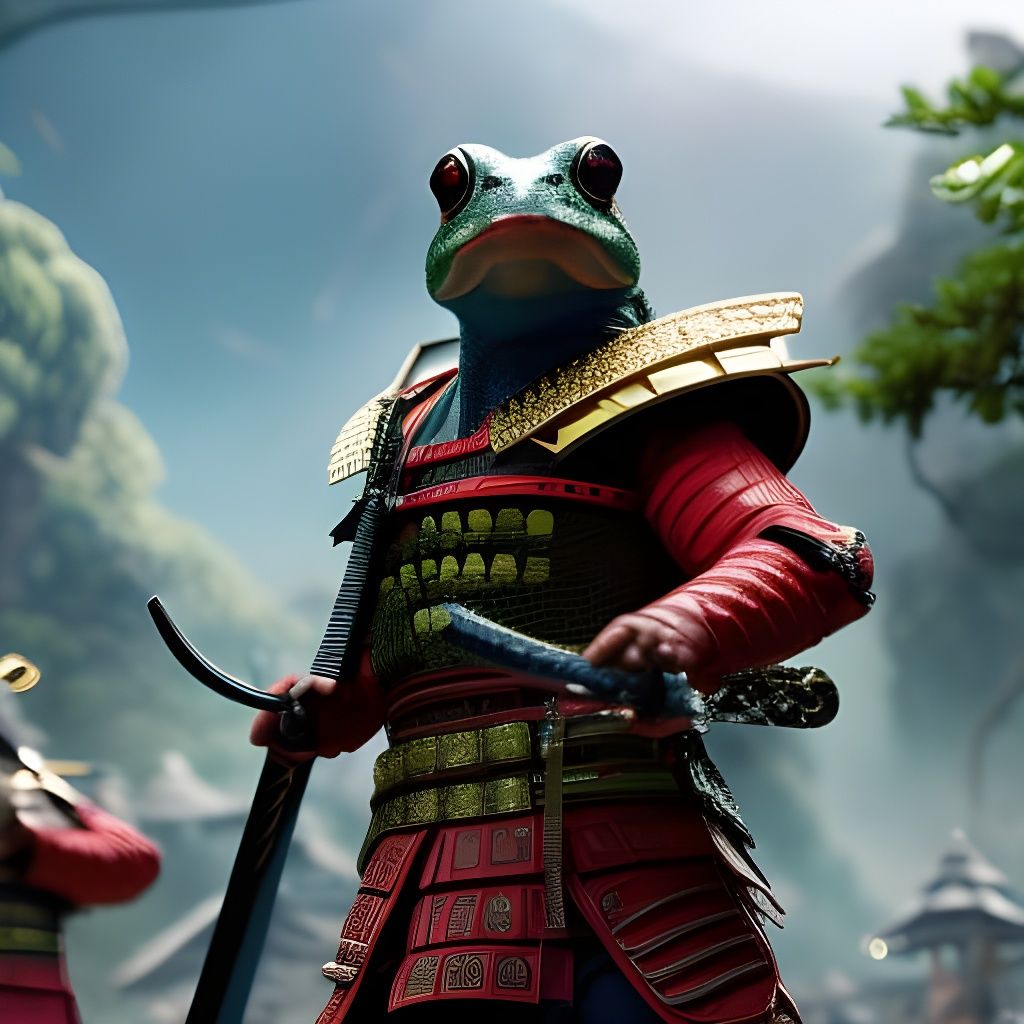 Frog Samurai  by @Limerick
