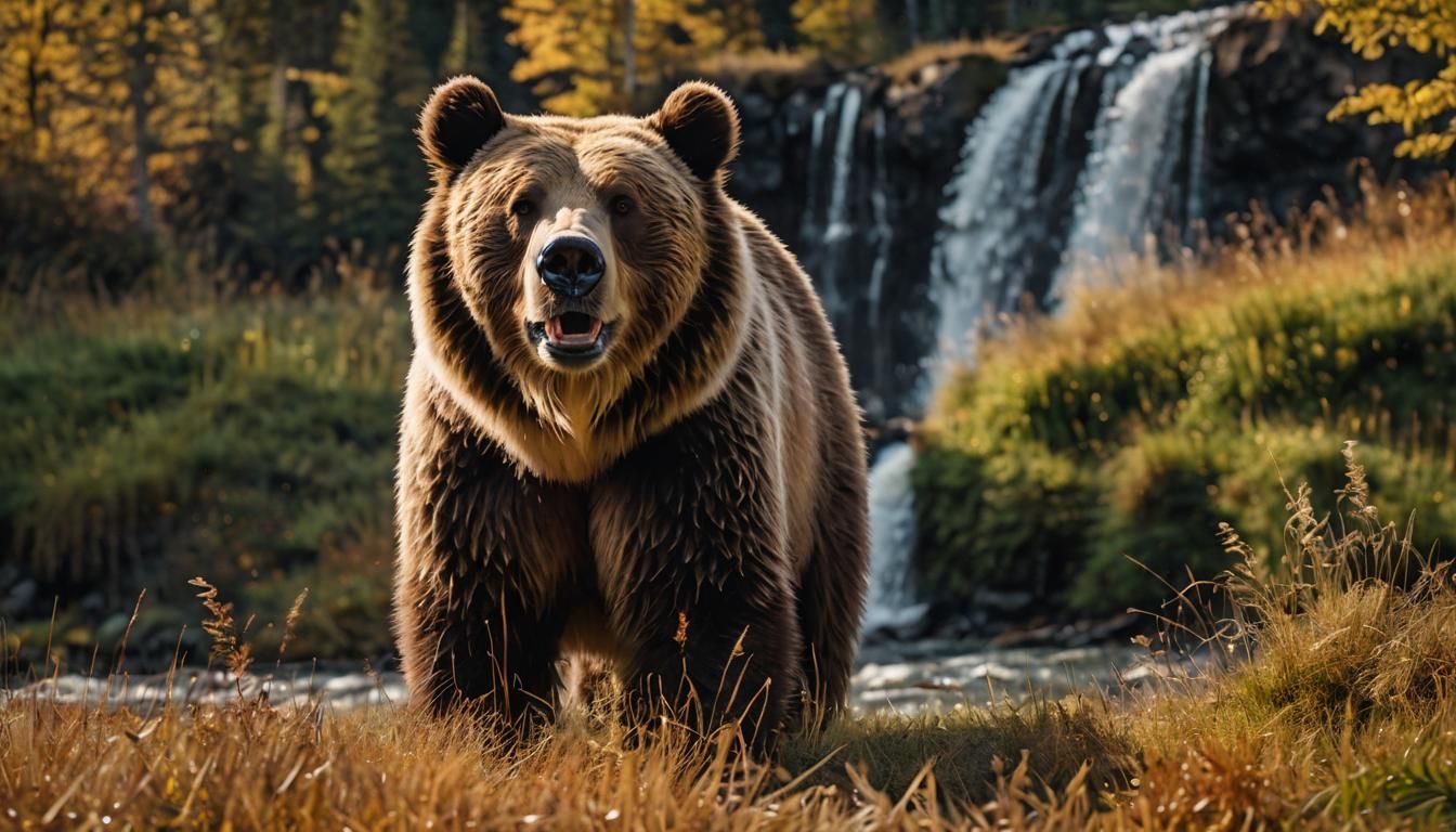 Realistic grizzly bear