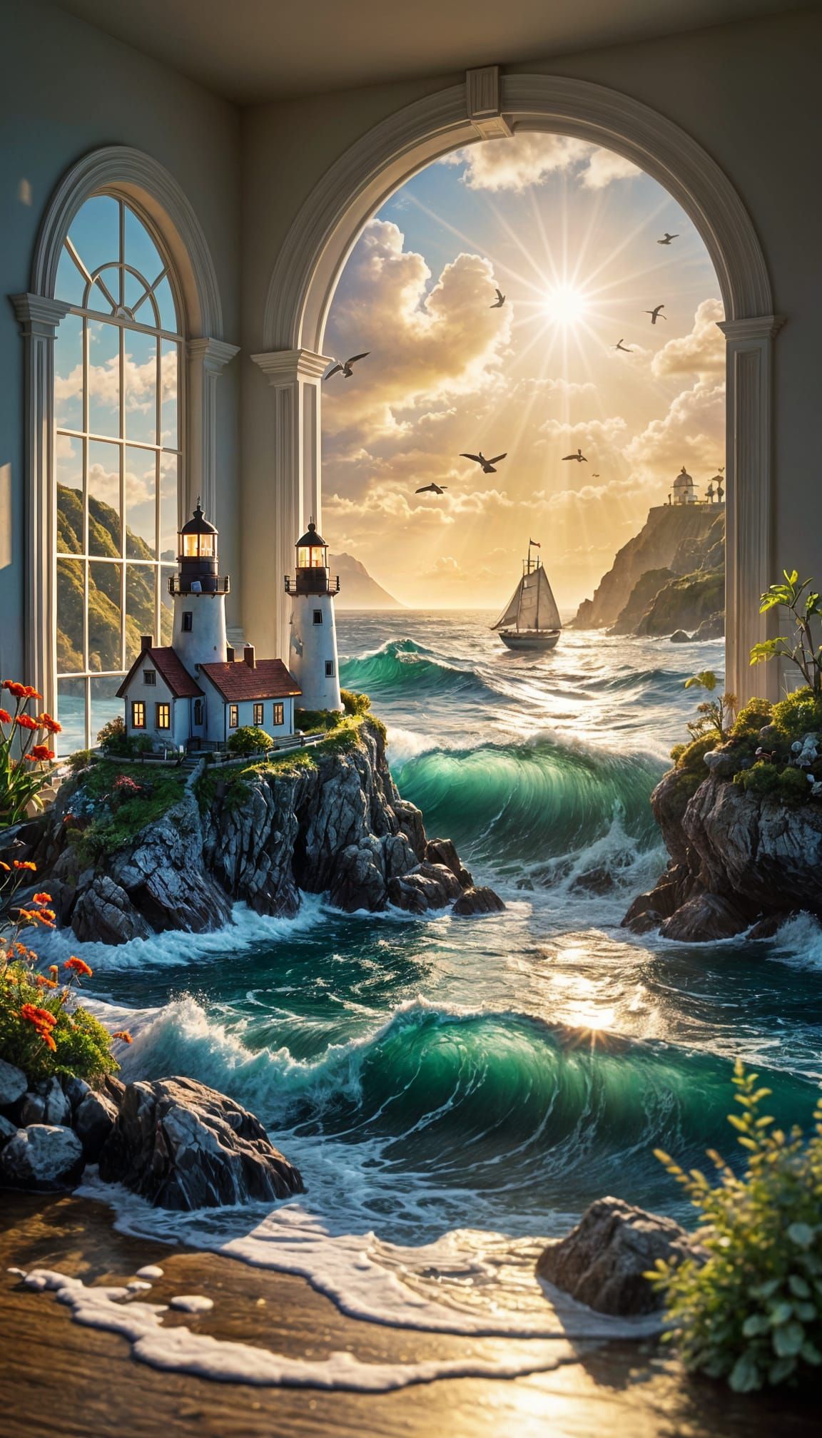 A miniature oceanic scene  by @Saya jolly