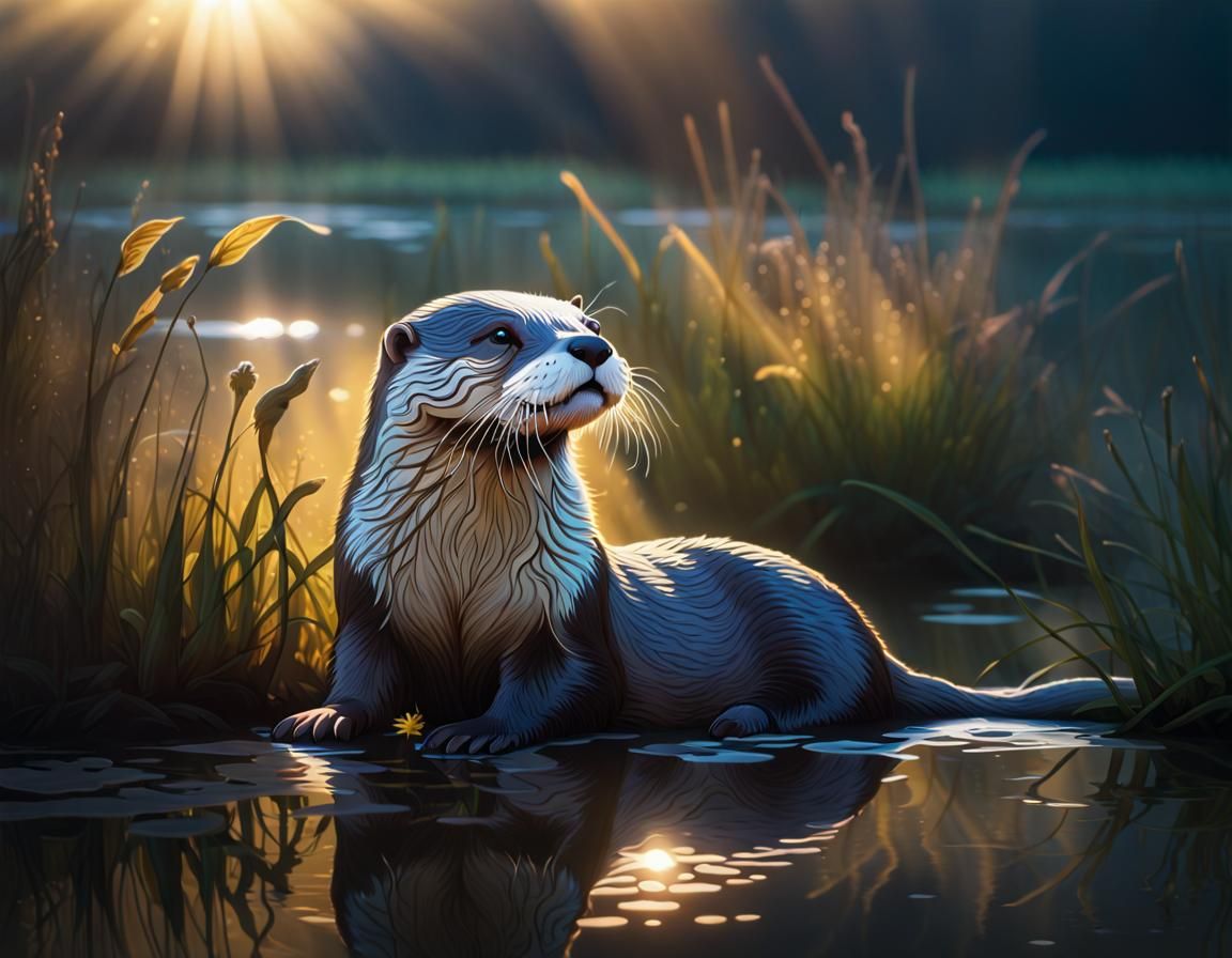 Otter  by @Hyperborean