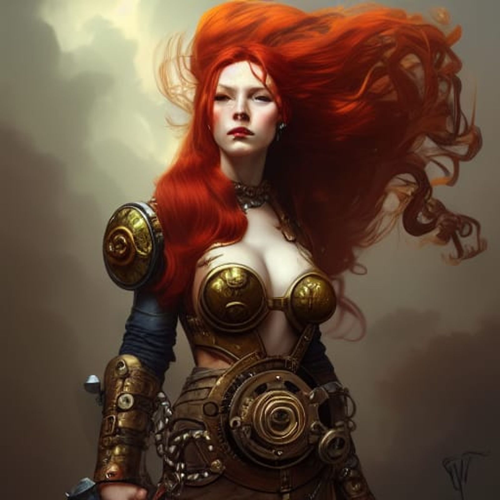 redhead viking art