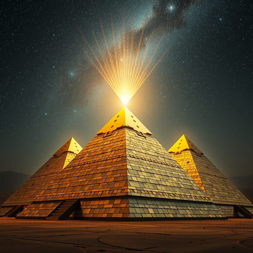 Golden Pyramids Connect to Orion's Celestial Majesty in Futu...