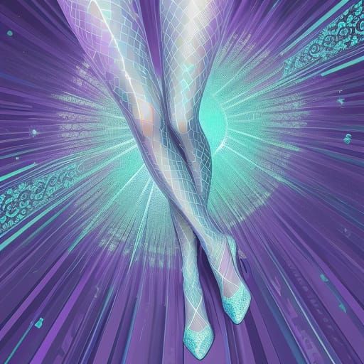 Ethereal Goddess in Shimmering Fractal Aura