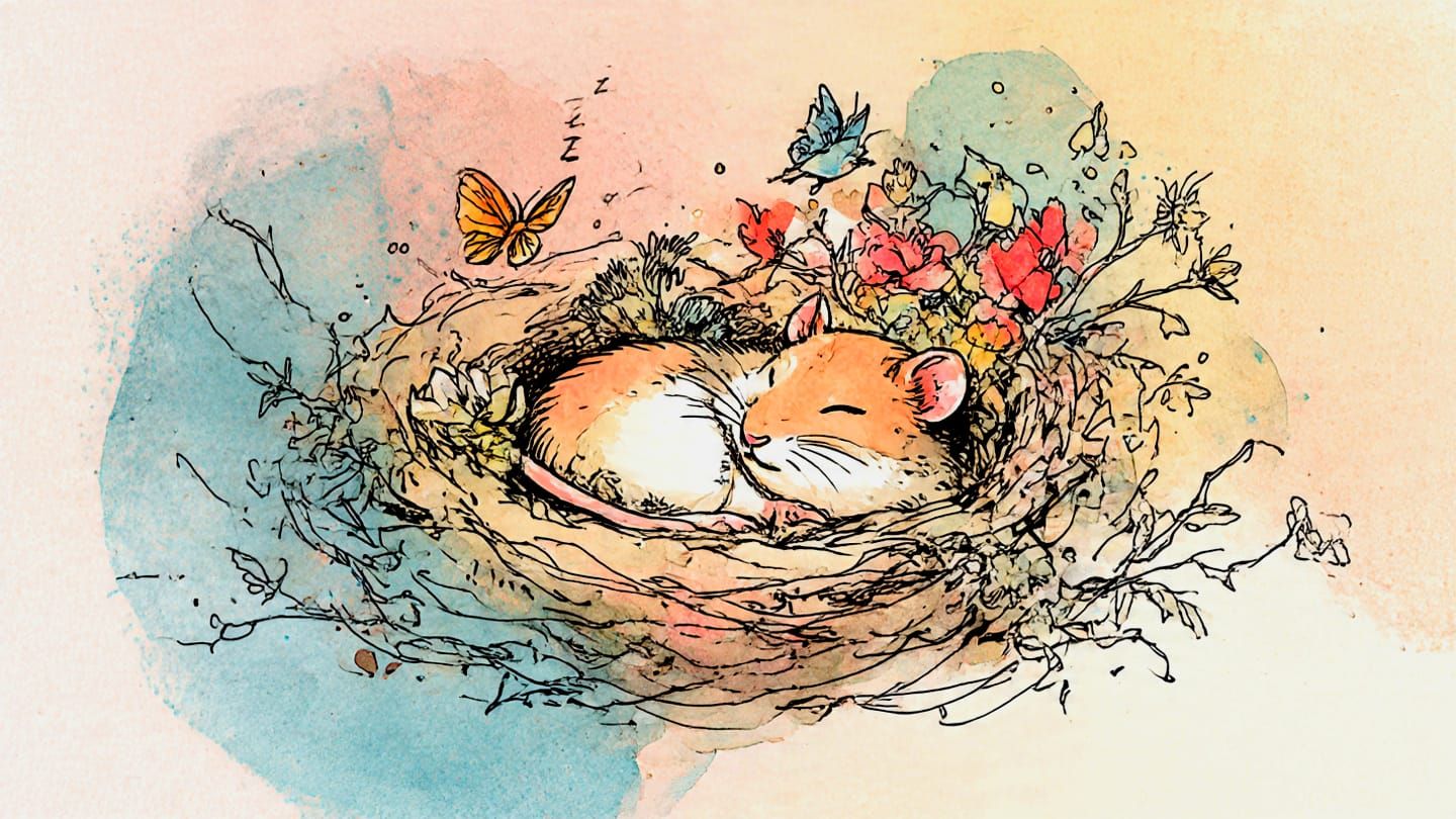 Hamster sleeping 🐹 01