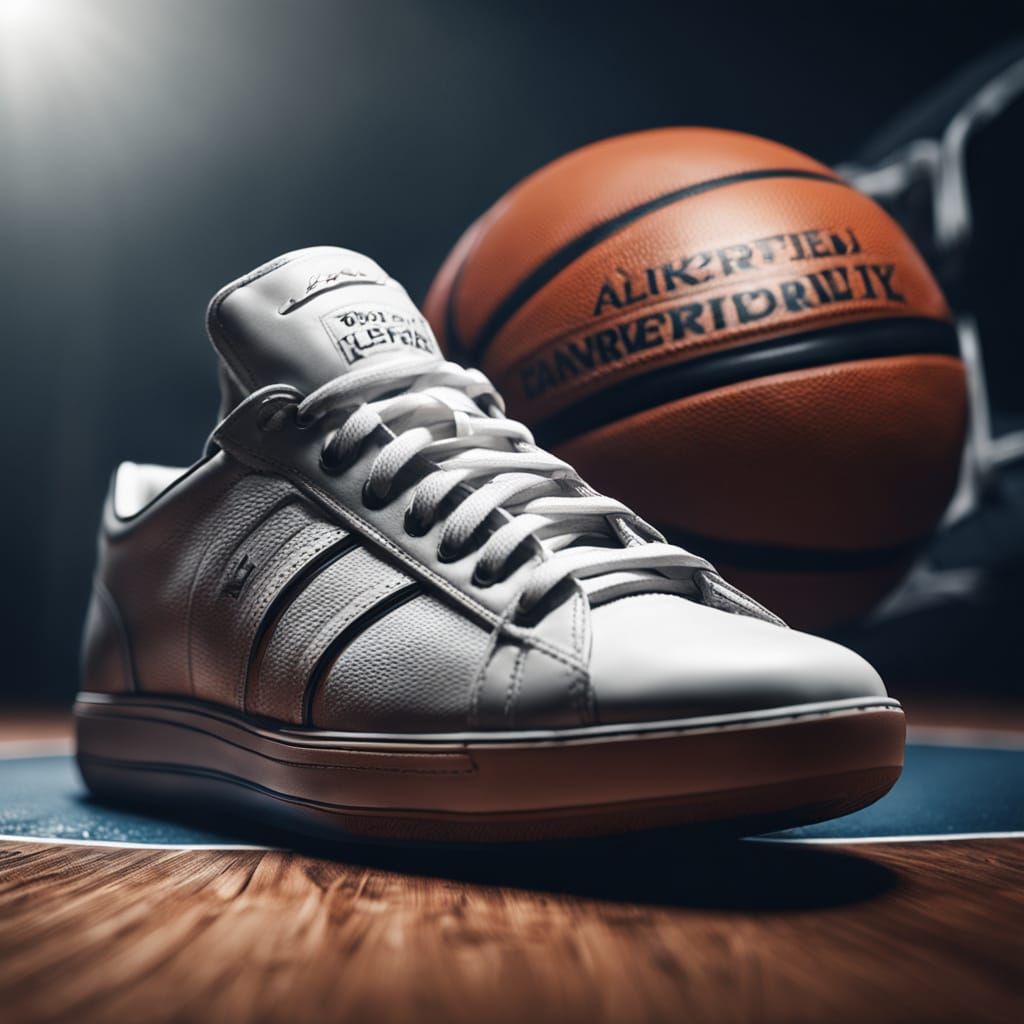 Basketball shoe and ball burred background   by @undefined