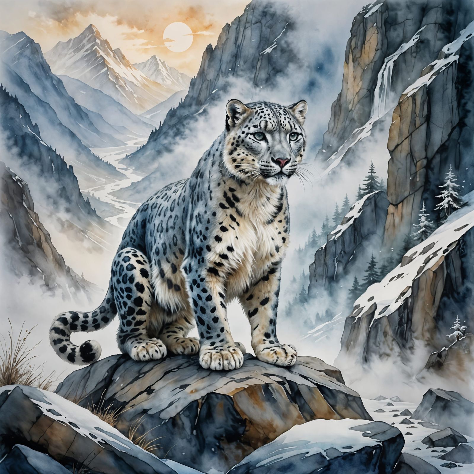 Snow leopard  by @Furry enjoyer 