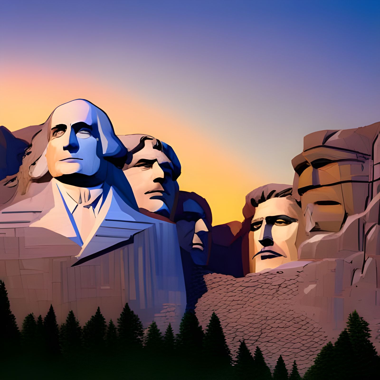 Mount Rushmore - AI Generated Artwork - NightCafe Creator