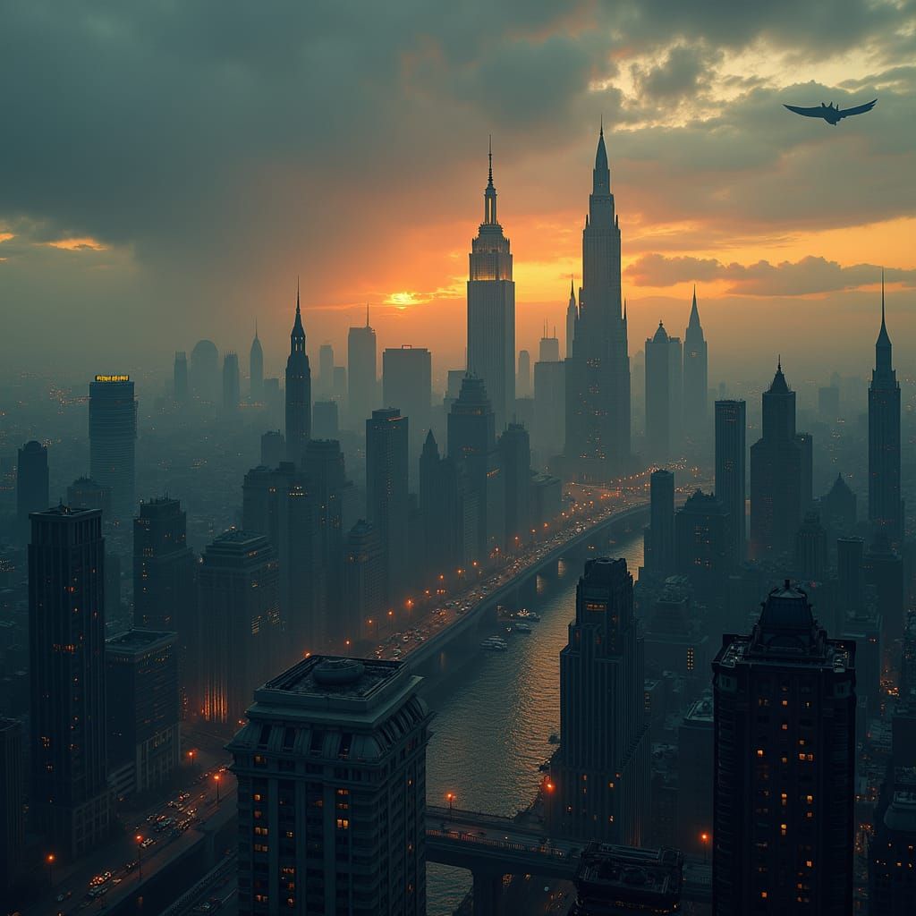 a gotham city style background