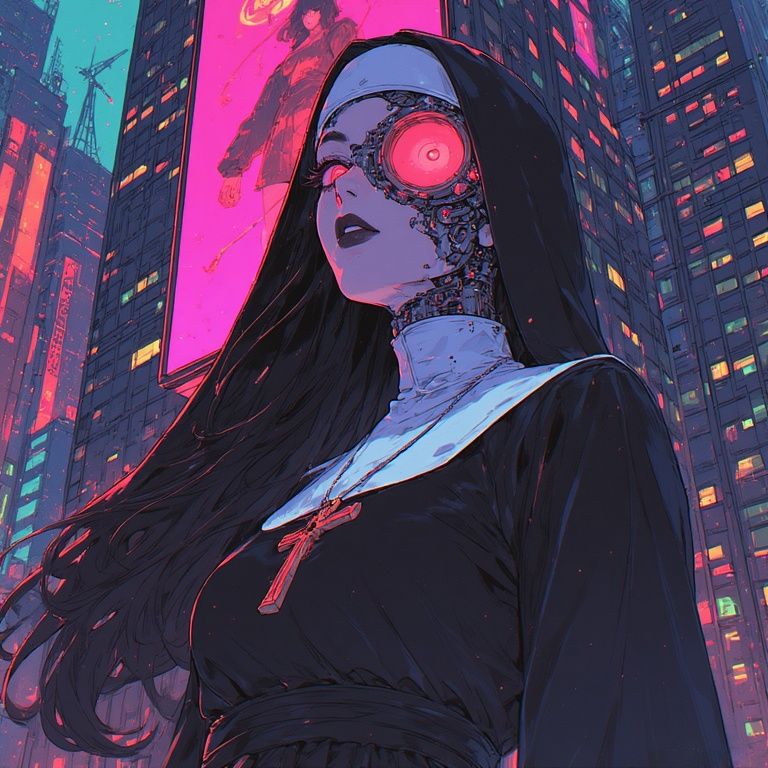 Darksynth Nun