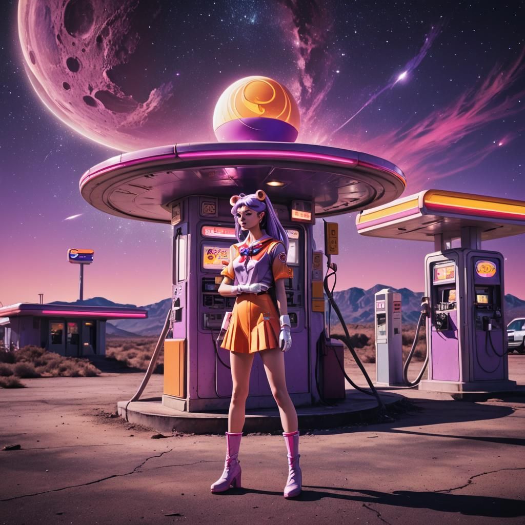 sailor moon Alien Gas Station
Per fess purpure and or, a cro...