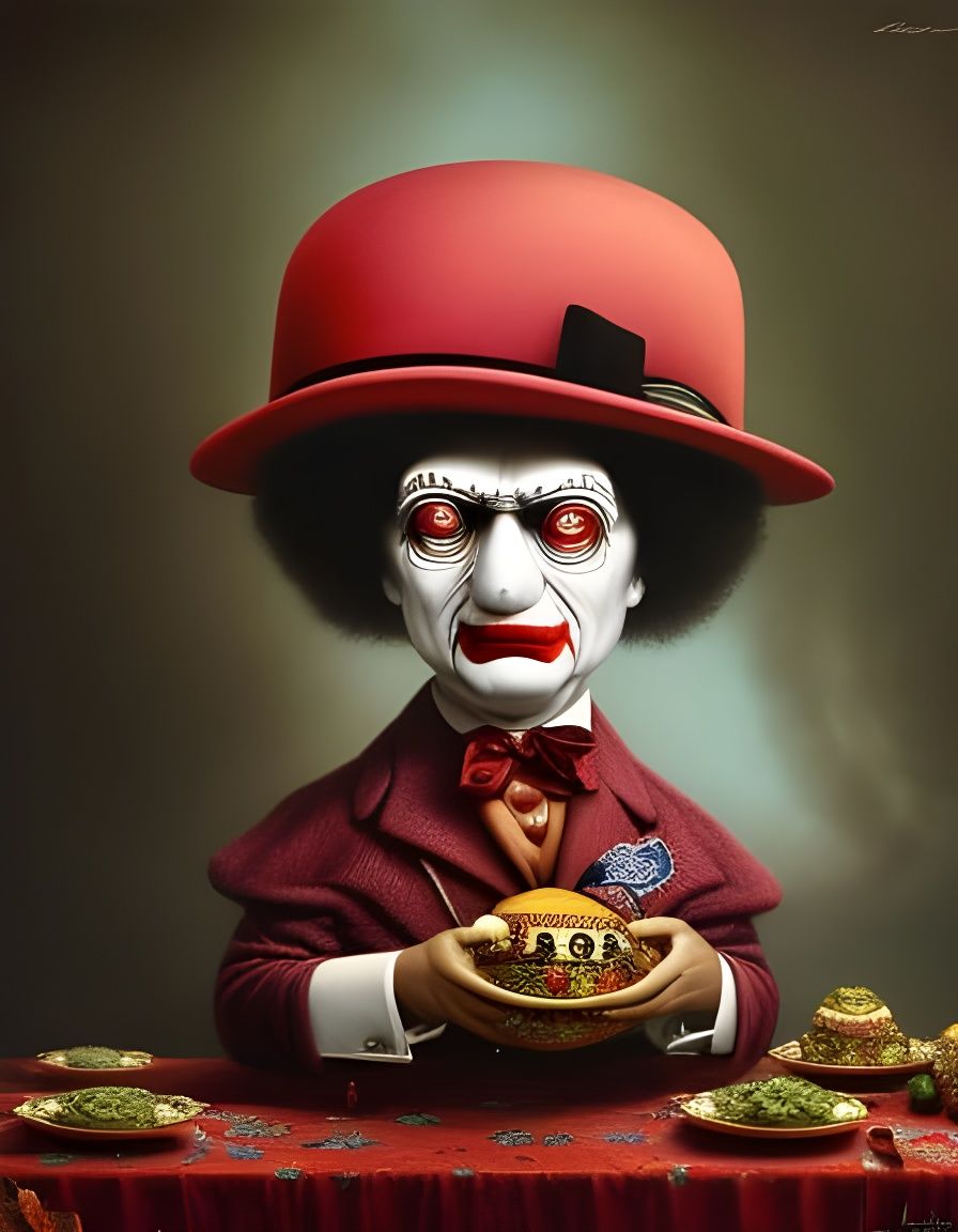 Evil Clown Eggo AI Generated Artwork NightCafe Creator evil-clown-eggo-ai-generated-artwork-nightcafe-creator