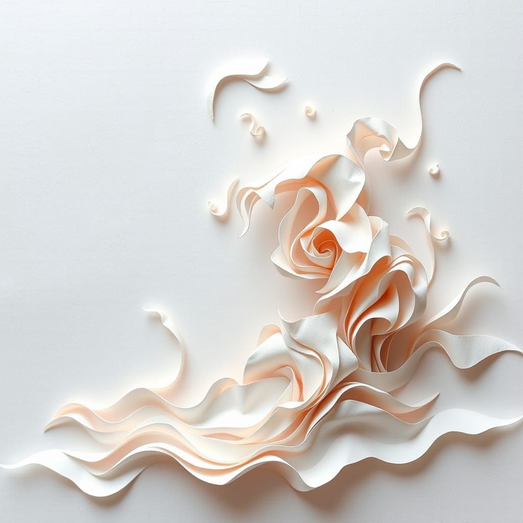Delicate Origami Art in Soft Focus