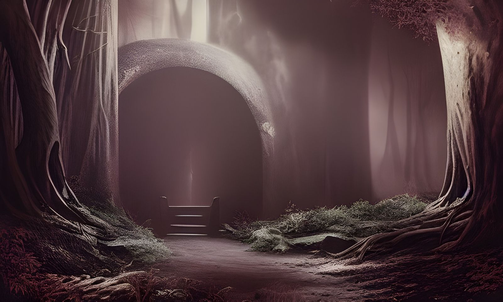 a dark and mysterious entrance to the underworld located in ...