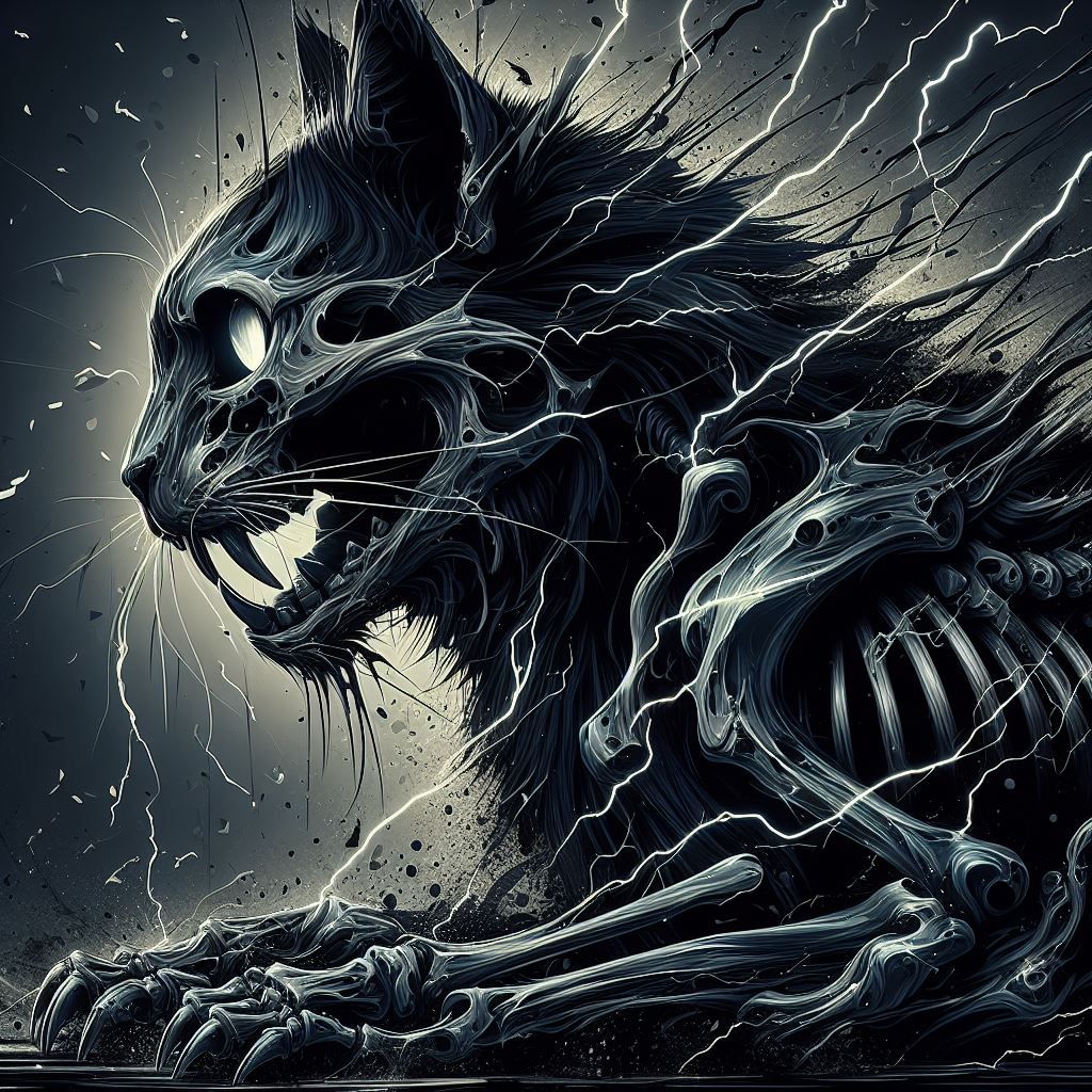 skeleton cat