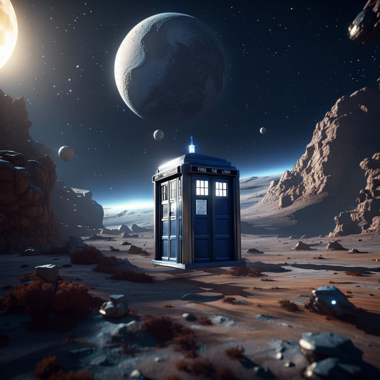 dr who tardis in space