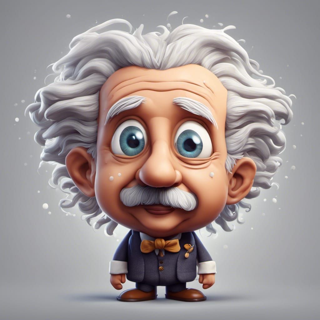 Cute Einstein - AI Generated Artwork - NightCafe Creator