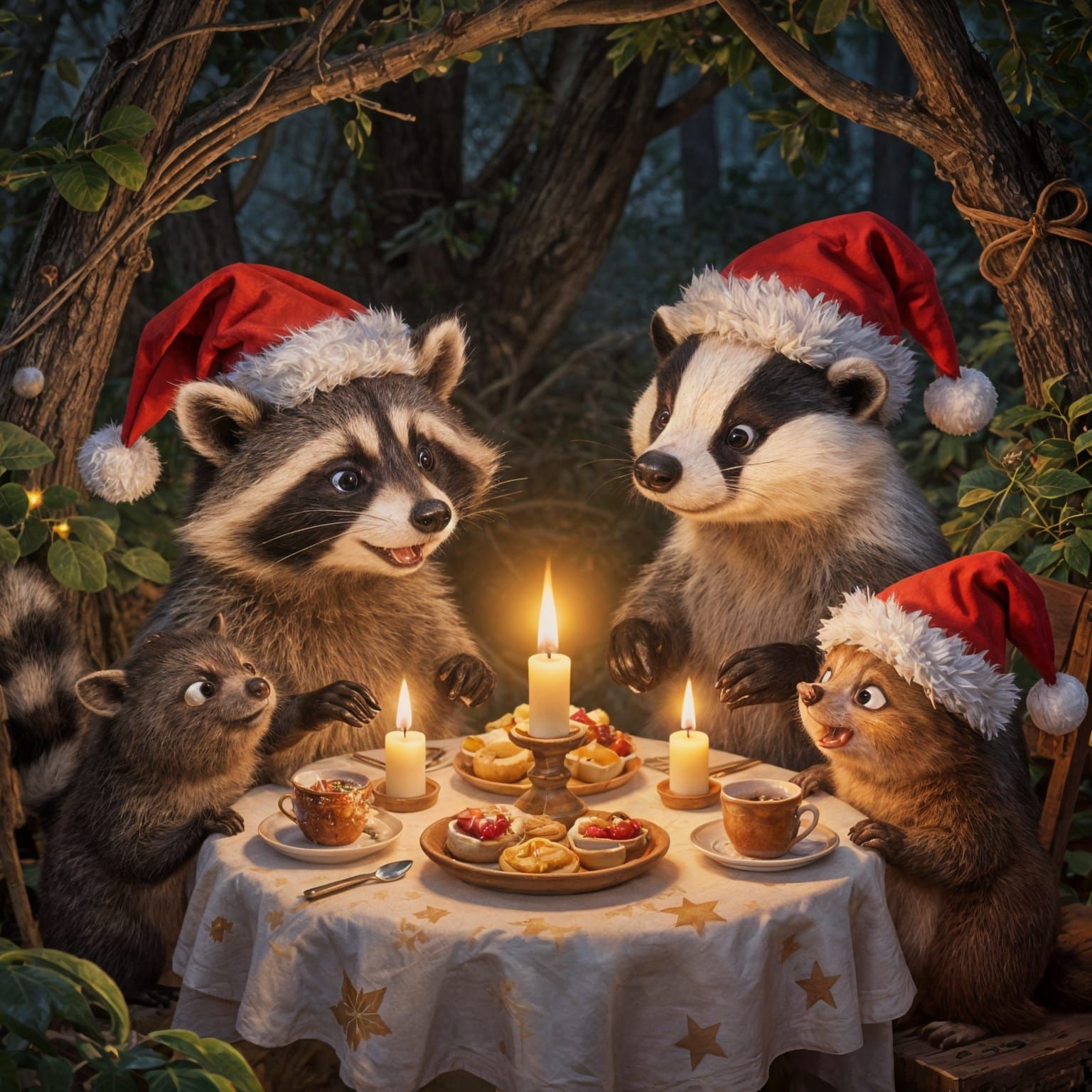cute animals celebrating  by @Sirlina