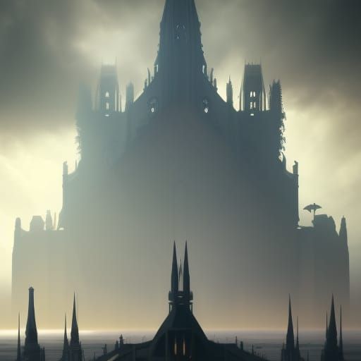 temple, gothic, Art Deco, Victorian, coast