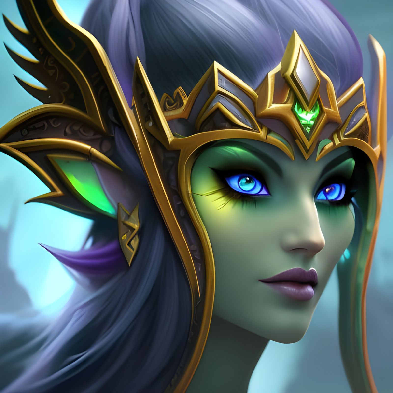 World of Warcraft Night Elf 💜💚 - AI Generated Artwork - NightCafe Creator