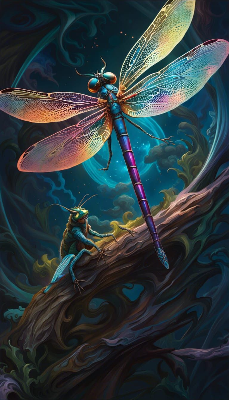 Dragonfly & Friend  by @TANSTAAFL 