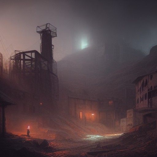 Abandoned mining town