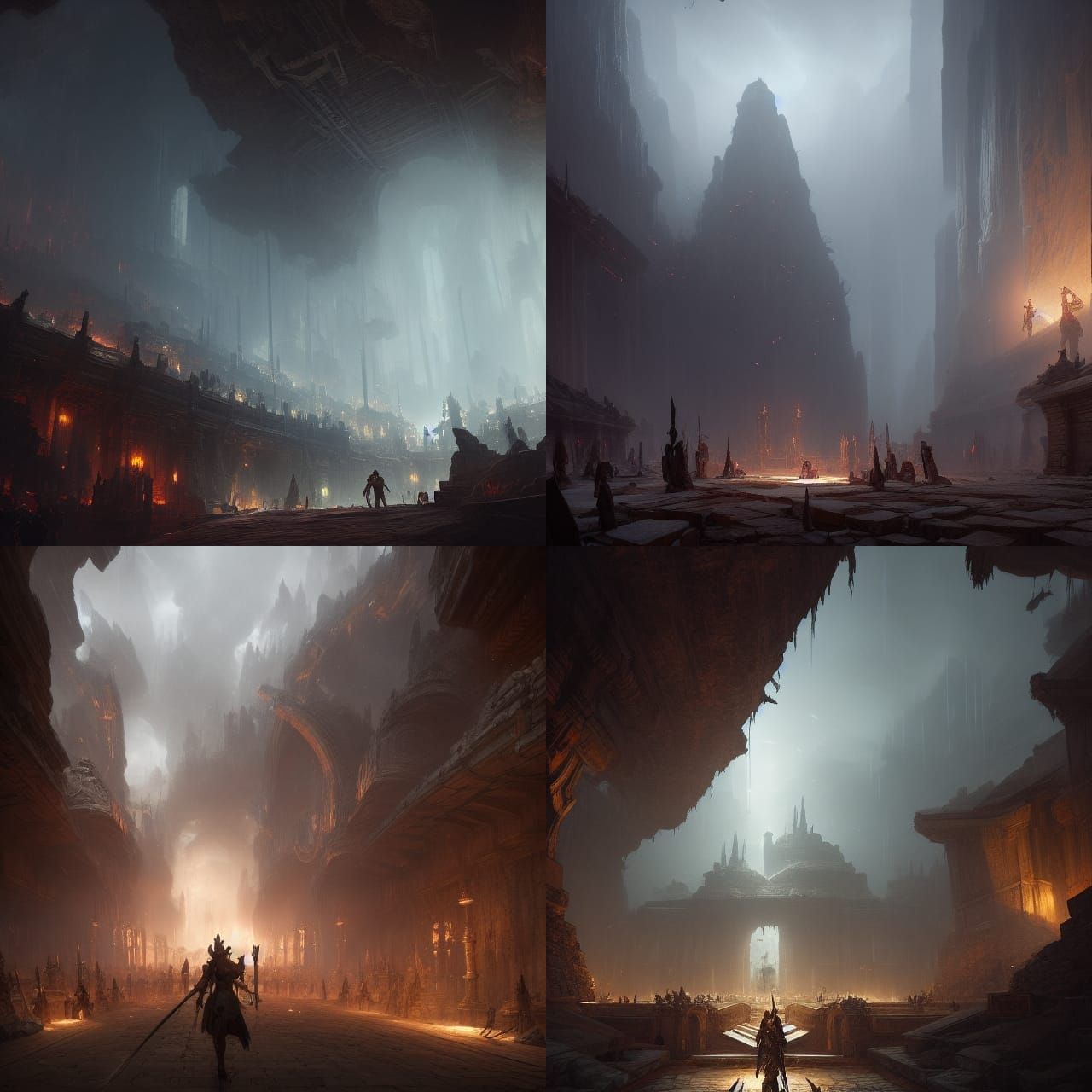 An underground arena for dwarfen warriors a masterpiece, 8k ...