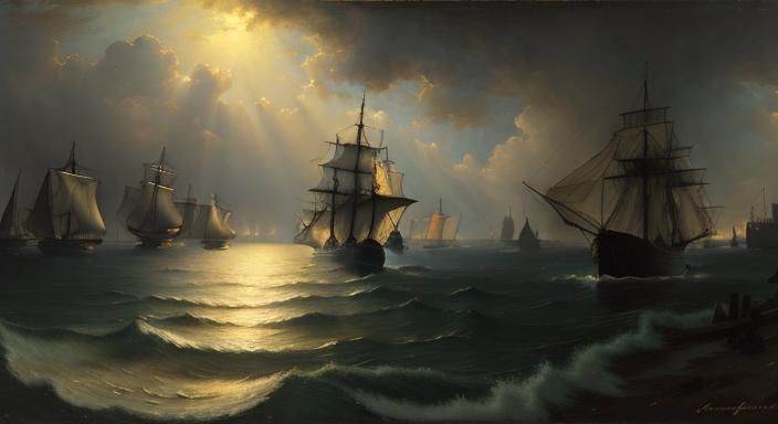 In the style of Andreas Achenbach