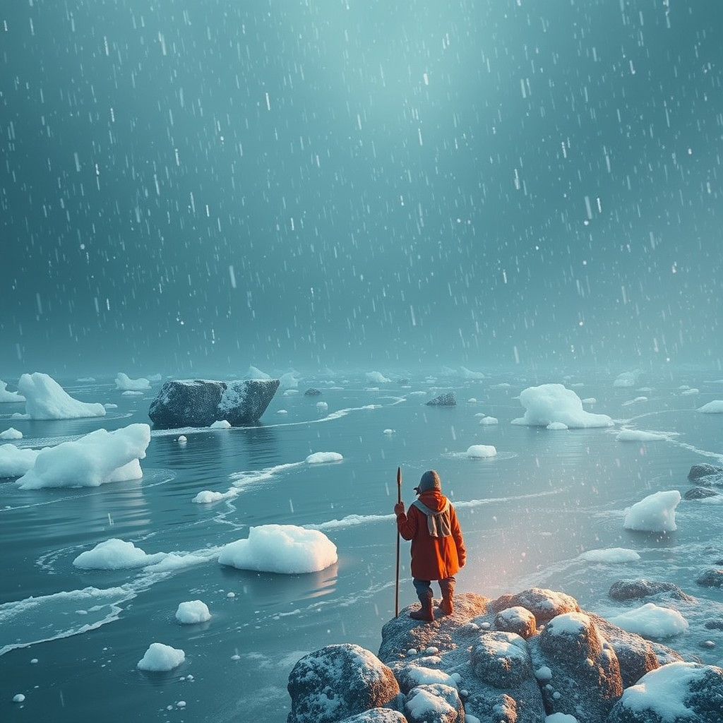 Abstract Emoji Composition: Raven, Storm, Boat, Snowflake, C...