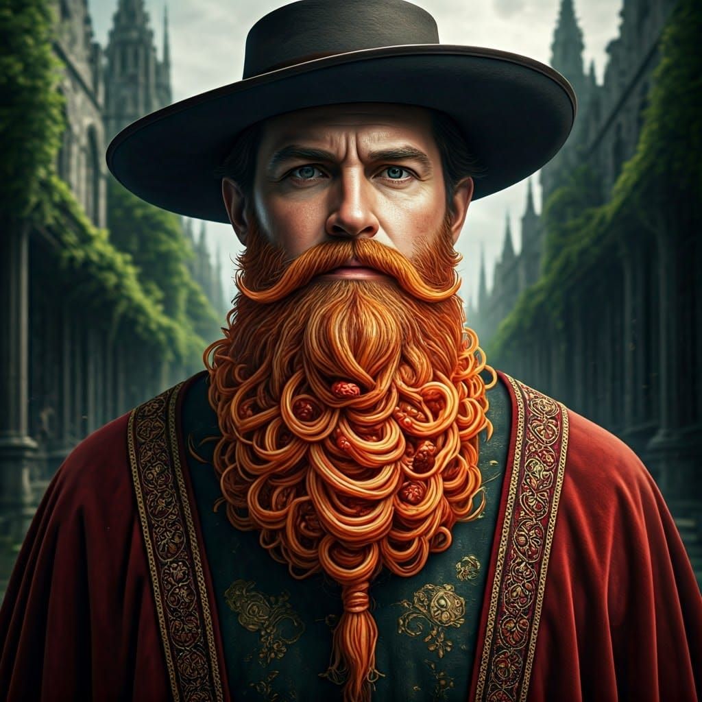 Spaghetti Beard  by @Bunny77