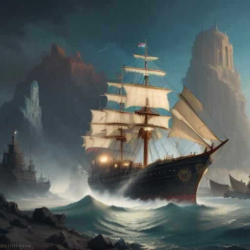 1800s  donald trump  on ship as captain