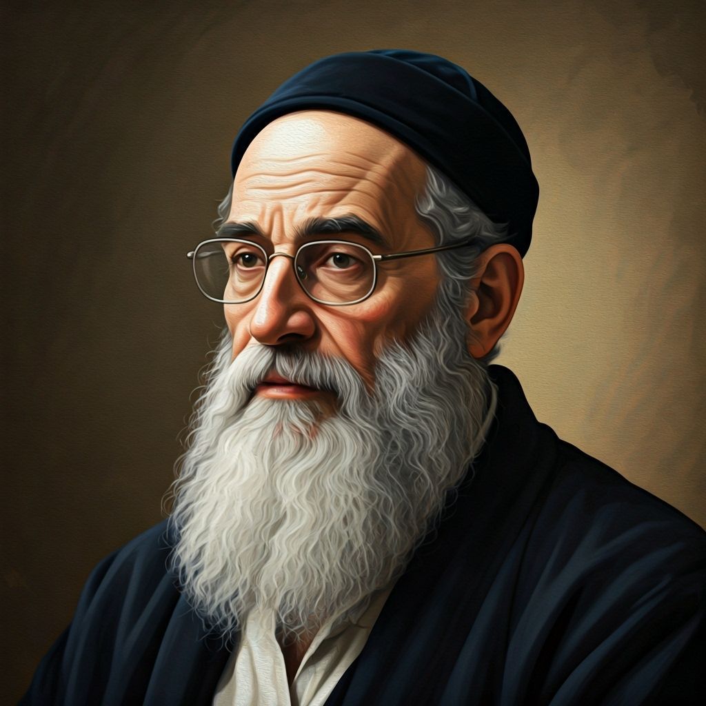 Rabbi Eli Yishai Realistic Oil Portrait