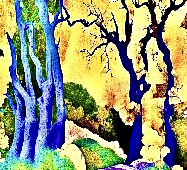 Along the canyon wall