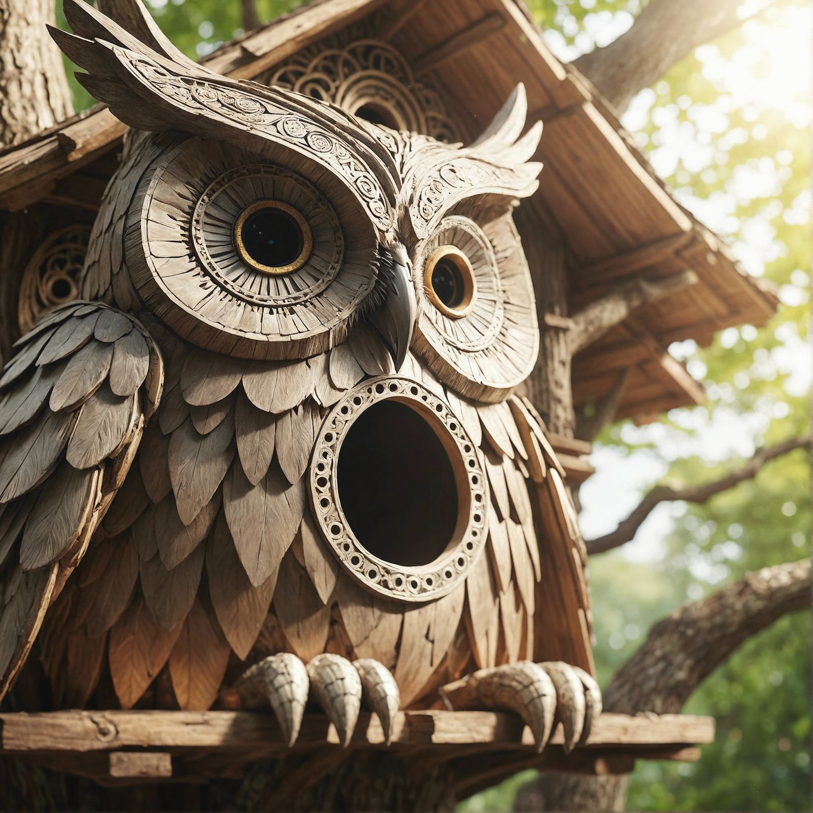 wooden owl