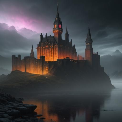 Misty Scottish Castle: Holographic VR Photograph in 3D
