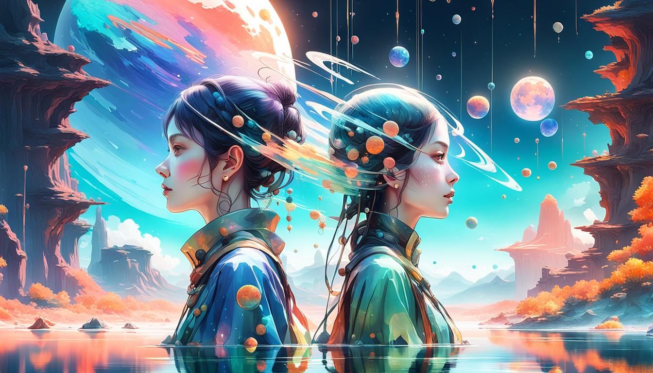 Two worlds - AI Generated Artwork - NightCafe Creator