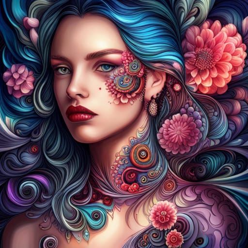 woman potrait in flower  by @kayreal Indonesia