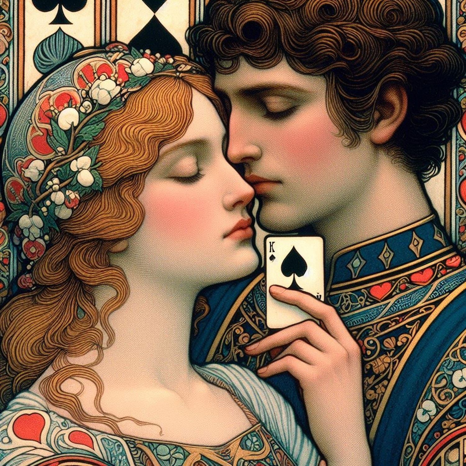 The King and Queen of Spades in Love
