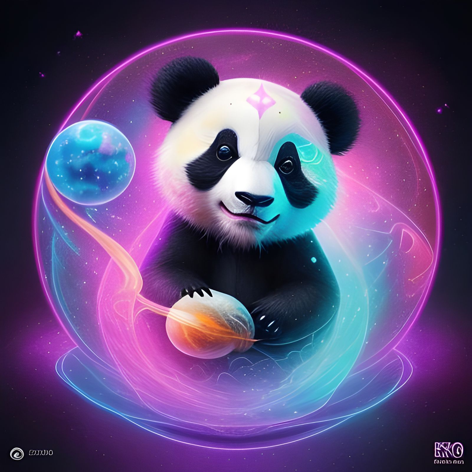 Cosmic panda - AI Generated Artwork - NightCafe Creator