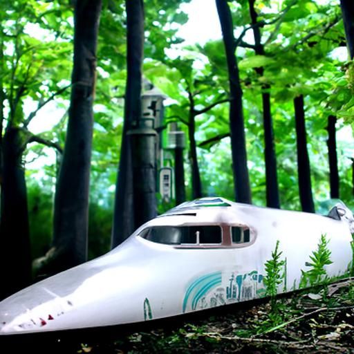 Silver Bullet Train in the forest