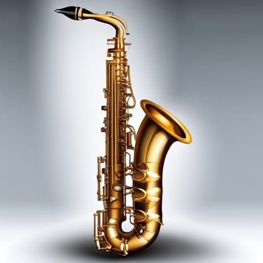 create a saxophone, defined, fantasy, detailed